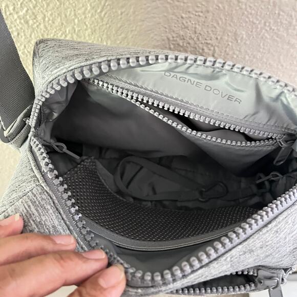 Dagne Dover Micah Neoprene Crossbody Bag in heather gray - Picture 8 of 11